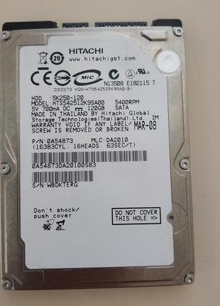 Жорсткий диск Hitachi,HDD,SATA,120Gb,9mm,5400rpm,8mb