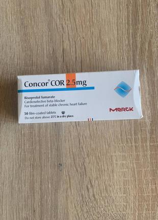 Concor Cor Конкор 2,5мг. 30 таблеток