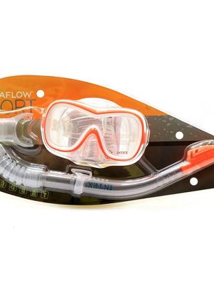 Комплект Маска и Трубка для Плавания Intex Aquaflow Sport
