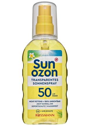 Солнцезащитный прозрачный спрей Sun Ozon Transparentes Sonnens...