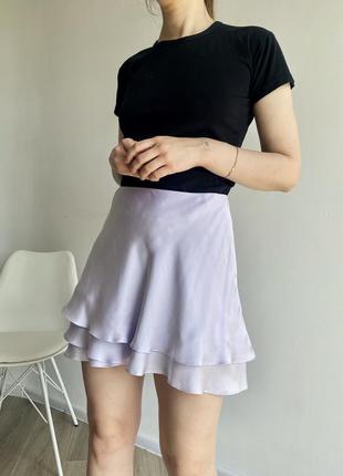 Сатиновая юбка очень легкая красивая