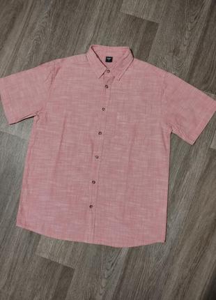 Мужская рубашка с коротким рукавом / cotton traders / розовая ...