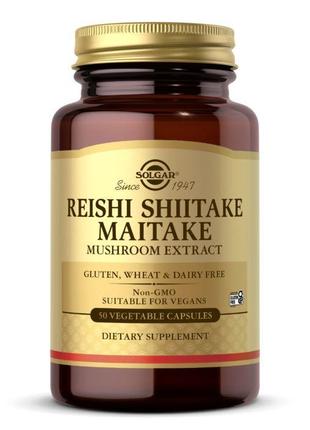 Натуральная добавка Solgar Reishi Shiitake Maitake Mushroom Ex...