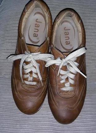 Кожаные сникеры(туфли,кроссовки) jana 38 размер (24,5см, полно...