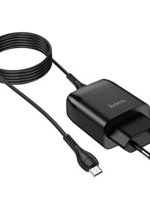 МЗП Hoco C72Q Glorious QC3.0 1USB + Cable (Micro USB) (black) ...