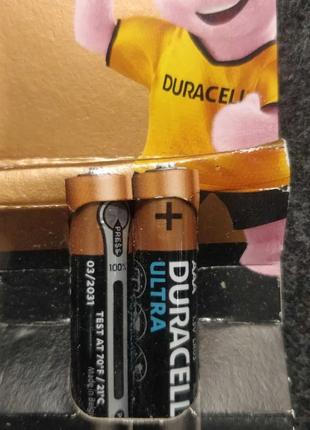 Батарейки Duracell пальчиковые ААА 2шт в упаковке