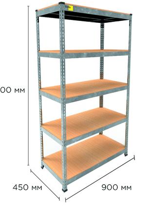 Металлический стеллаж MRL-1800 ( 900x450) оцинкованный