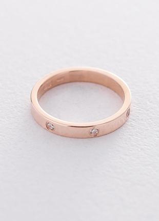 Золотое кольцо с фианитами к02948