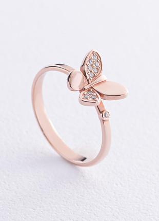 Золотое кольцо "Бабочка" с бриллиантами 29592421