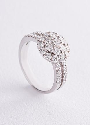 Кольцо в белом золоте с бриллиантами ккит513