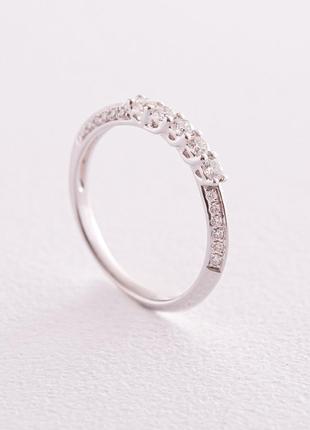 Золотое кольцо с дорожкой камней (бриллианты) кб0437cha