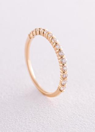 Золотое кольцо с дорожкой камней (бриллианты) кб0463ca