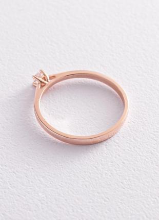 Помолвочное золотое кольцо с бриллиантом кб0403z