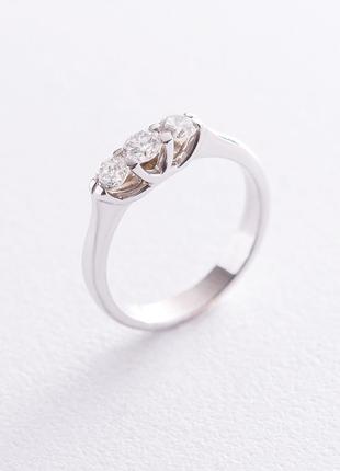 Кольцо в белом золоте с бриллиантами 501715