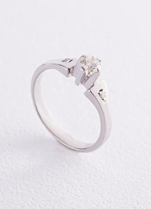 Помолвочное кольцо в белом золоте с бриллиантами к295
