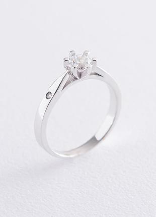 Помолвочное кольцо в белом золоте (фианит) к06507