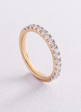 Золотое кольцо с бриллиантами кб0382nl