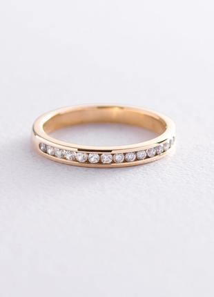 Кольцо в желтом золоте с бриллиантами к249