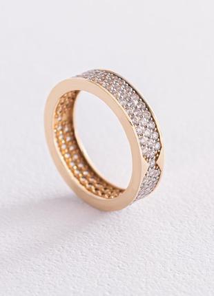 Золотое кольцо с фианитами к03359