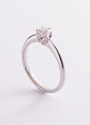 Помолвочное золотое кольцо с бриллиантами кб0386nl
