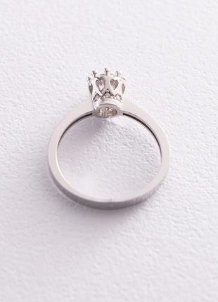 Золотое помолвочное кольцо "Корона" с фианитом к06060