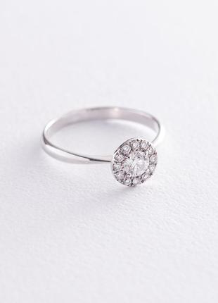 Помолвочное кольцо в белом золоте (бриллианты) к165