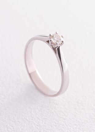 Помолвочное золотое кольцо с бриллиантом кб0406