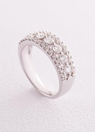 Кольцо в белом золоте с бриллианты кб0433nl