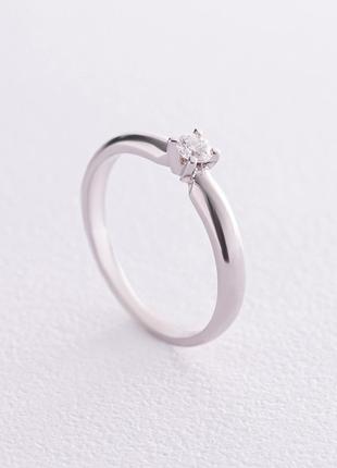 Помолвочное золотое кольцо с бриллиантом кб0413