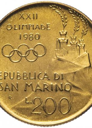 200 лир 1980 Сан-Марино UNC