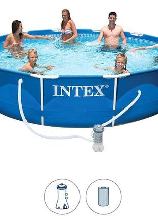 Каркасний басейн з фільтр-насосом та змінним картриджем Intex ...