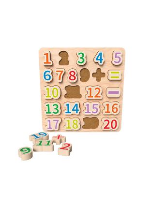 Деревянная счетная головоломка-пазл 24 шт разноцветный Playtive