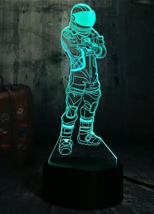 Креативная 3D настольная LED лампа ночник Астронавт, 7 цветов,...