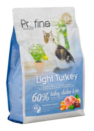 Сухой корм для кошек Profine Cat Light с индейкой, курицей и р...