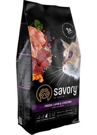 Сухий корм для кішок Savory Adult Cat Steril Fresh Lamb and Ch...