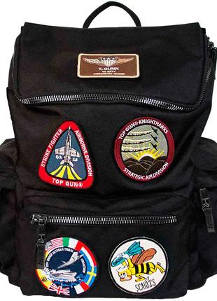 Оригинальный рюкзак Top Gun backpack with patches (черный)