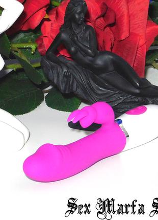 Силиконовый вибратор секс-кролик, фиолетовый водонепроницаемый...