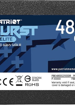 Твердотільний диск 2.5" 480GB Patriot Burst Elite SATA 3, 3D-N...