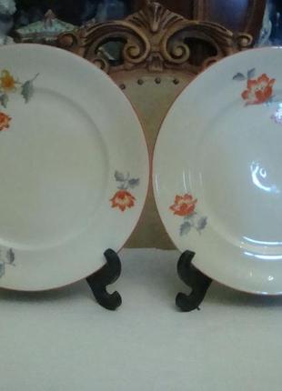 Антикварные тарелки набор 2 шт фарфор elfenbein bavaria герман...