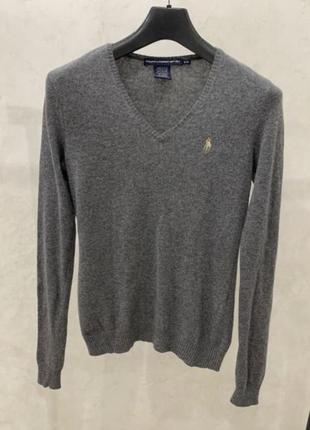 Джемпер polo ralph lauren серый шерстяной свитер оригинал