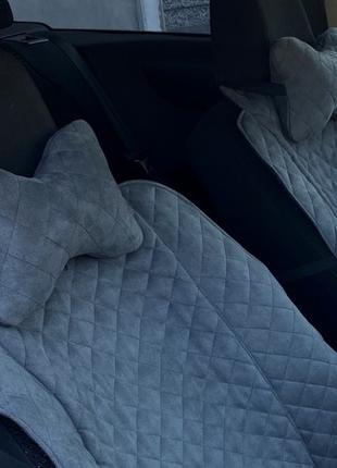 Автомобільні подушки на підголівник з алькантари (Еко-замша) П...