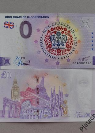 Великобритания Англия 0 Euro Коронация короля Карла III UNC