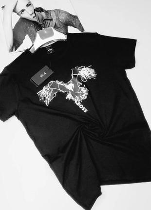 Мужская брендовая футболка черного цвета