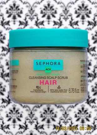 Скраб для очищення шкіри голови та волосся sephora hair cleans...