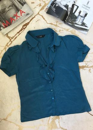 Шёлковая блузка с рюшами f&f
