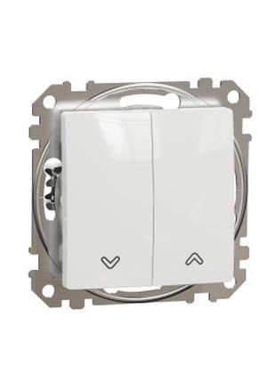 Кнопочный выключатель для жалюзи белый Sedna Design
