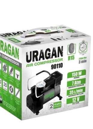 Автомобільний компресор (електричний) URAGAN 90110