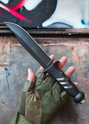 Тактический нож со стеклобоем на 32см, армейский туристический...