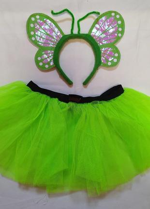 Карнавальний костюм метелик, пишна юбка з обідком