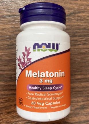 Мелатонин, 3 мг, США, 60 капсул
